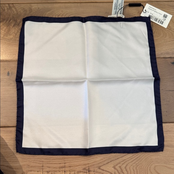 Suitsupply Other - Suitsupply white and blue silk pocket square